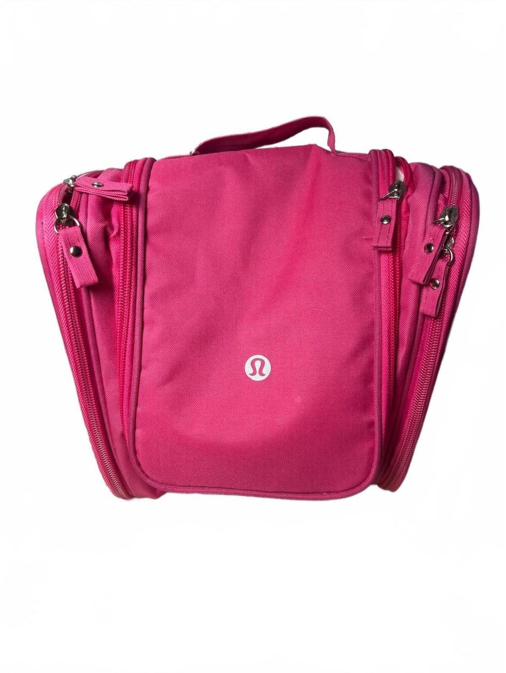 Lululemon Pink Hanging Travel Toiletry Makeup Cosmetic Organizer Bag NWT